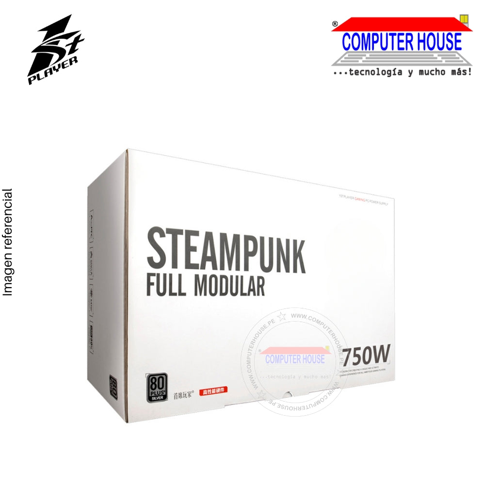 1St Player Certified Power Supply 750W, 80+ Silver, Steampunk (PS-750AX) 
