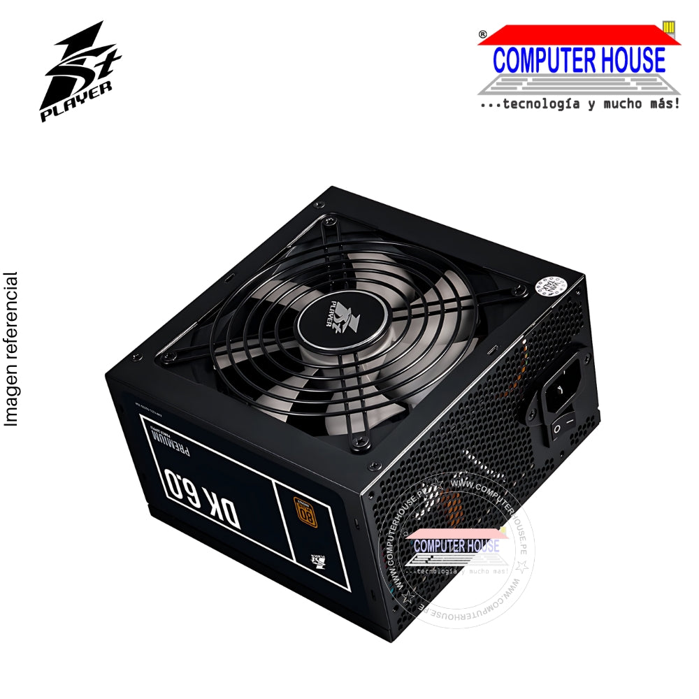 Fuente de Poder Certificada 1St Player 600W 80+ Bronze, DK6.0 (PS-600AX)