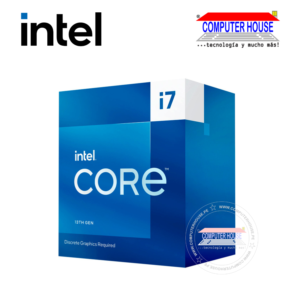 Procesador INTEL Core i7-13700F (2.10GHz – 5.20GHz turbo, 30MB de caché, 16 núcleos), LGA1700
