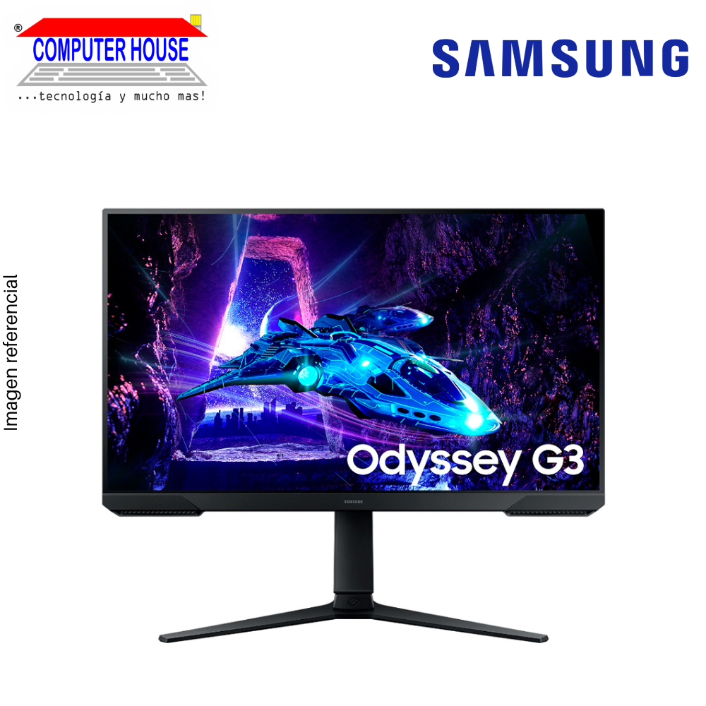 SAMSUNG 27" Odyssey G3 Gamer Monitor, Flat, 1920x1080 FHD, 180Hz, 1Ms, Pivot, 1xDisplay1xHDMI/1xAudio Ports. 