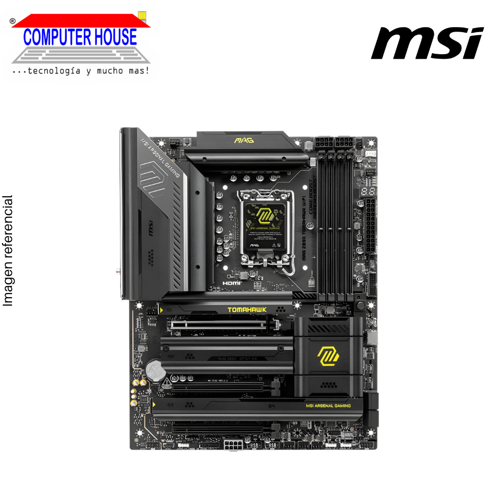 Motherboard MSI MAG Z890 TOMAHAWK WIFI, DDR5, ATX, Socket LGA1851, Supports 14th, 13th and 12th Generation Intel Processors. 