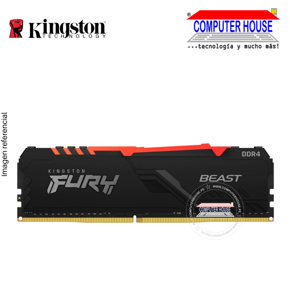 Memoria RAM DDR4 8GB KINGSTON DIMM 3200Mhz Fury Beast RGB
