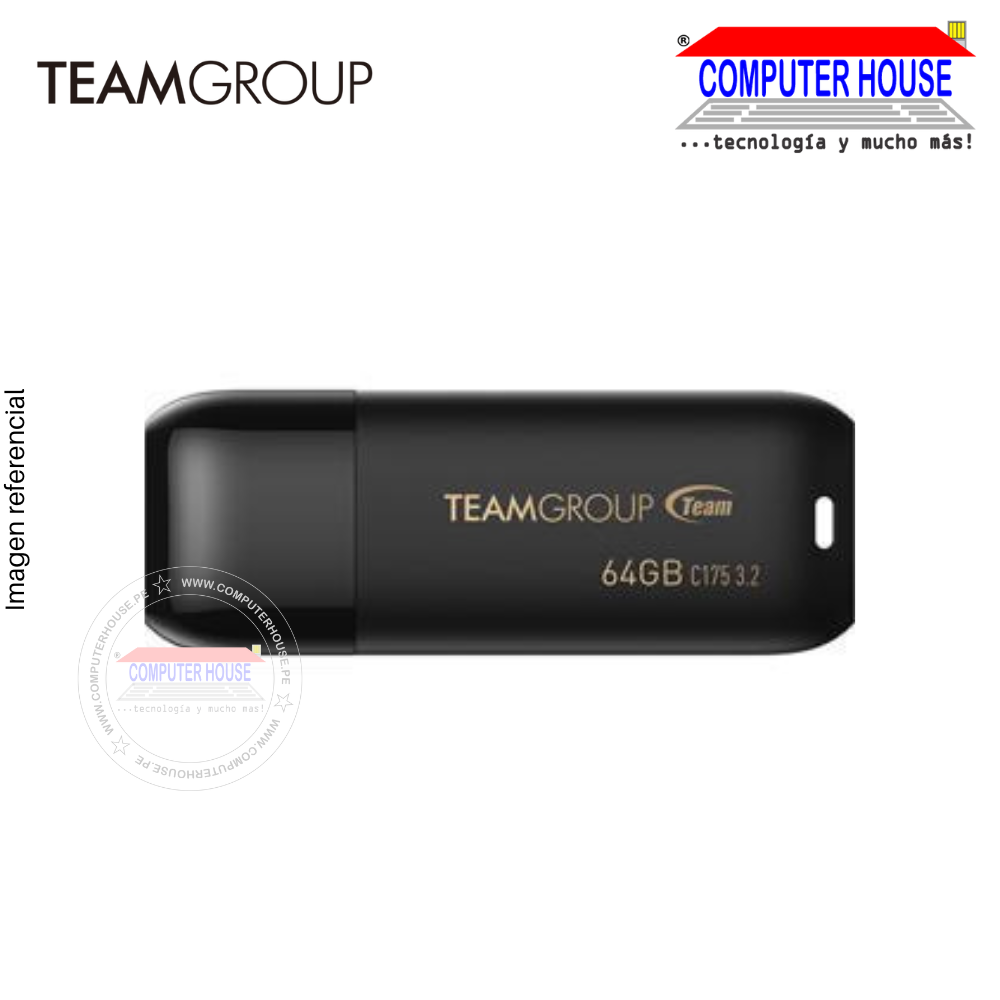 TEAMGROUP memoria USB 64GB C175 USB 3.2, Negro