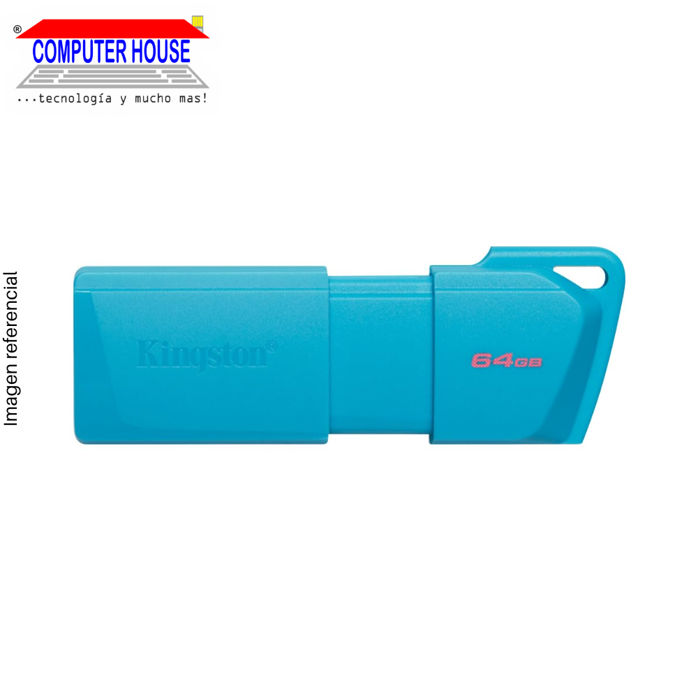 Memoria USB KINGSTON 64GB, DTX Exodia M, USB-A 3.2, Blue.