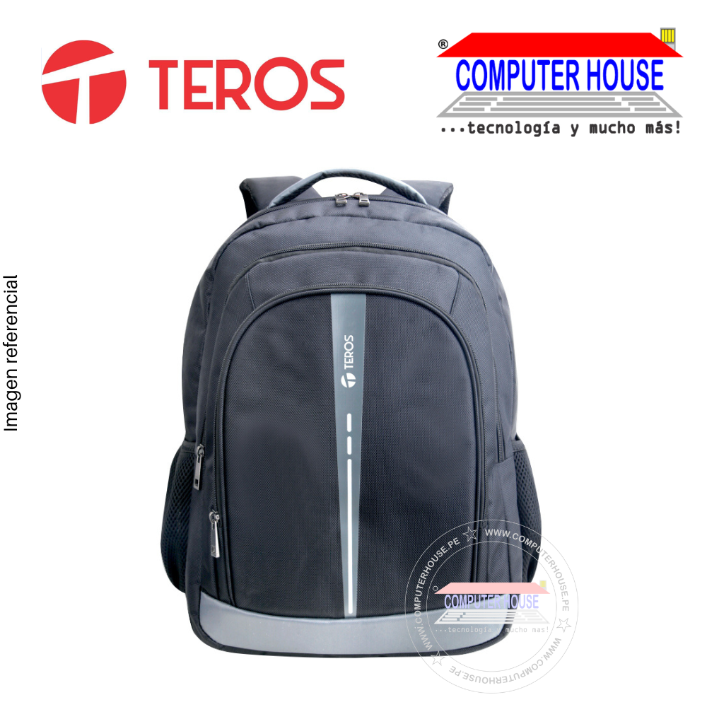 TEROS TE-IDS18570 Backpack, Polyester, Up to 15.6", Black.