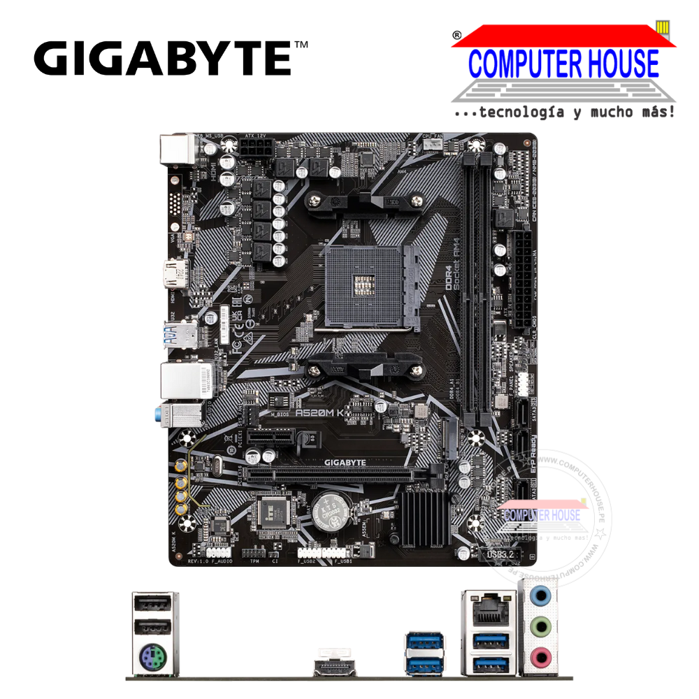 MotherBoard GIGABYTE A520M K V2, Socket AM4 