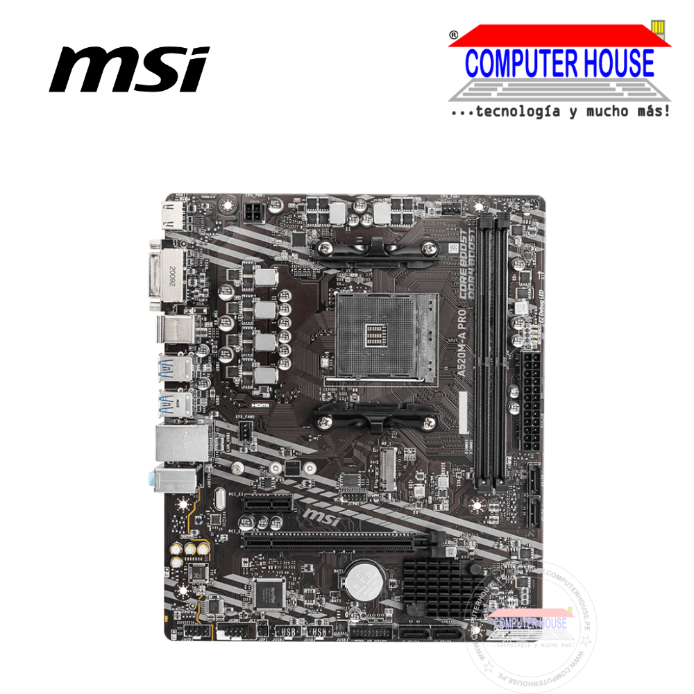 MotherBoard MSI A520M-A PRO, SOCKET AM4, DDR4. 