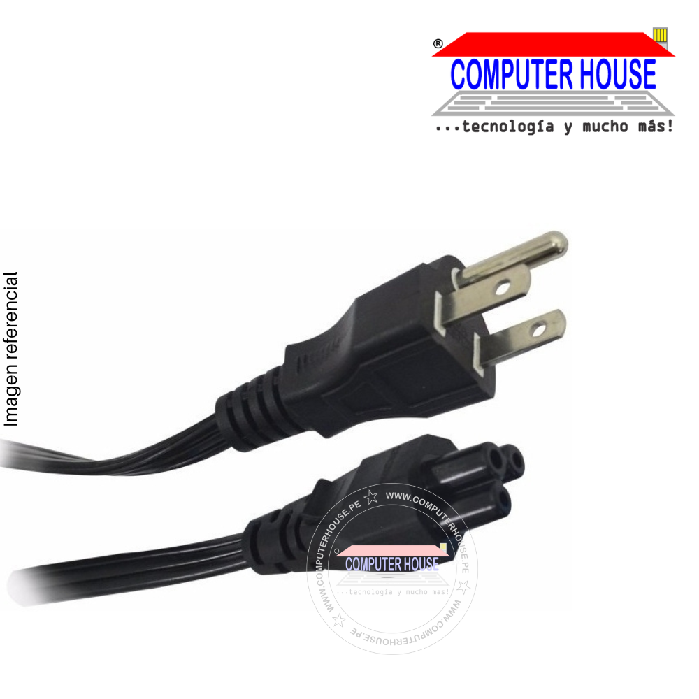 Generic laptop power cable, Clover type, 1.2 meters.