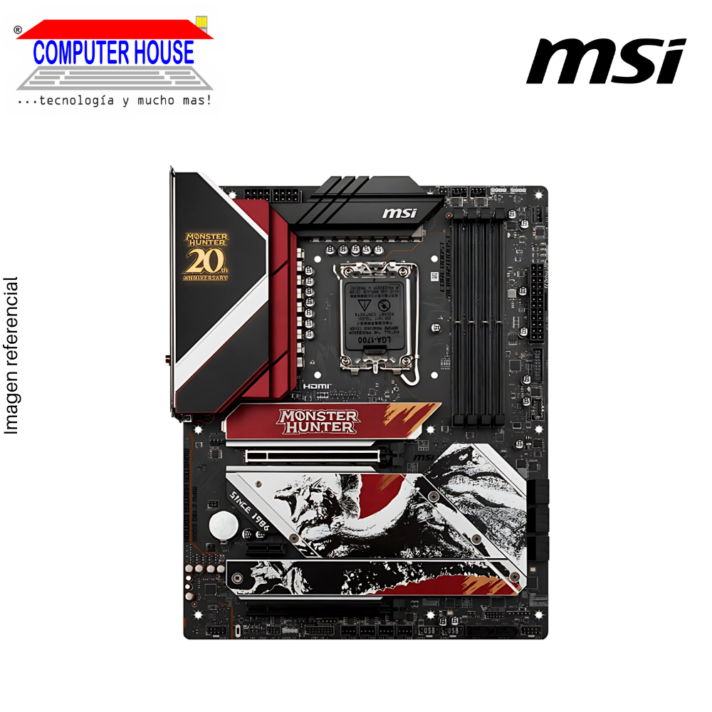 MSI MPG Z790 EDGE Monster Hunter Edition Motherboard, DDR5, ATX, LGA1700 Socket, Supports 14th, 13th and 12th Generation Intel Processors. 