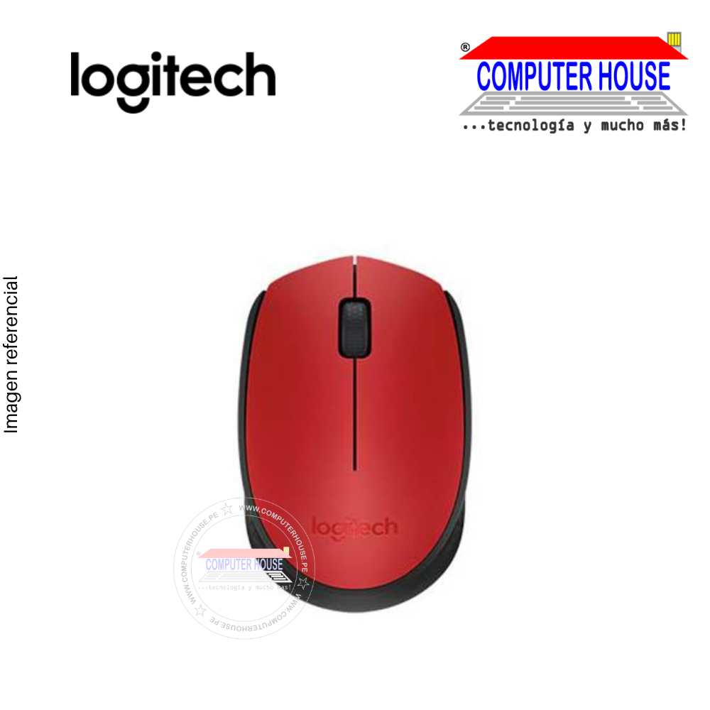 LOGITECH MOUSE M170 WIRELESS RED (910-004941)