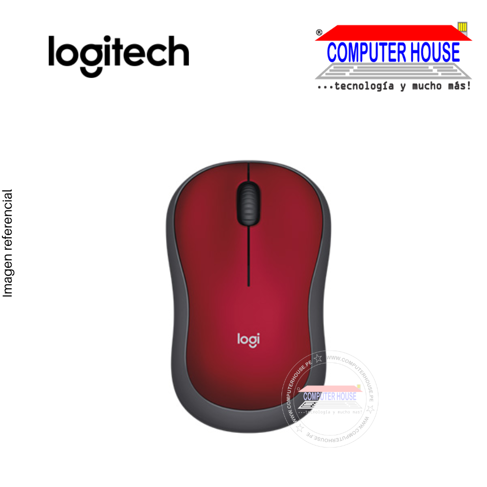 LOGITECH MOUSE M185 WIRELESS RED (910-003635)