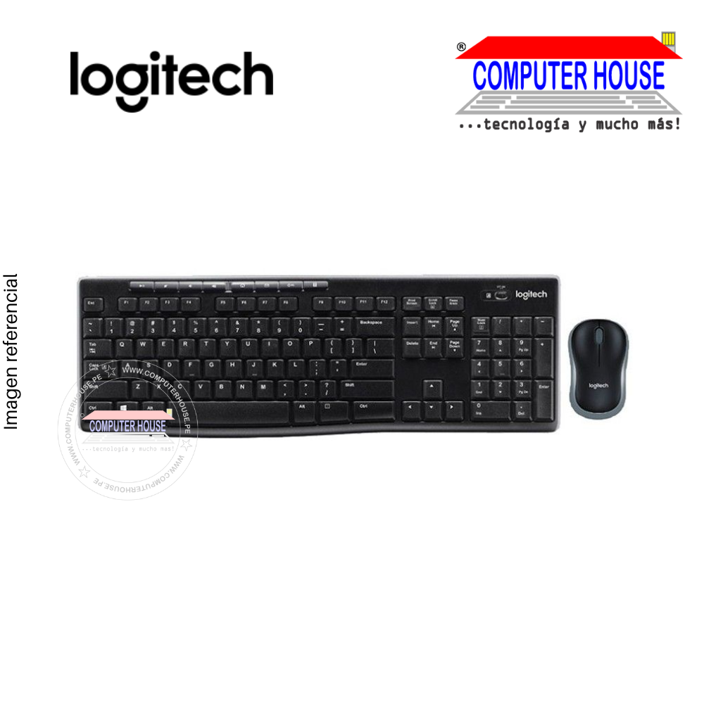 LOGITECH TECLADO + MOUSE MK270 WIRELESS USB BLACK (PN 920-004432)