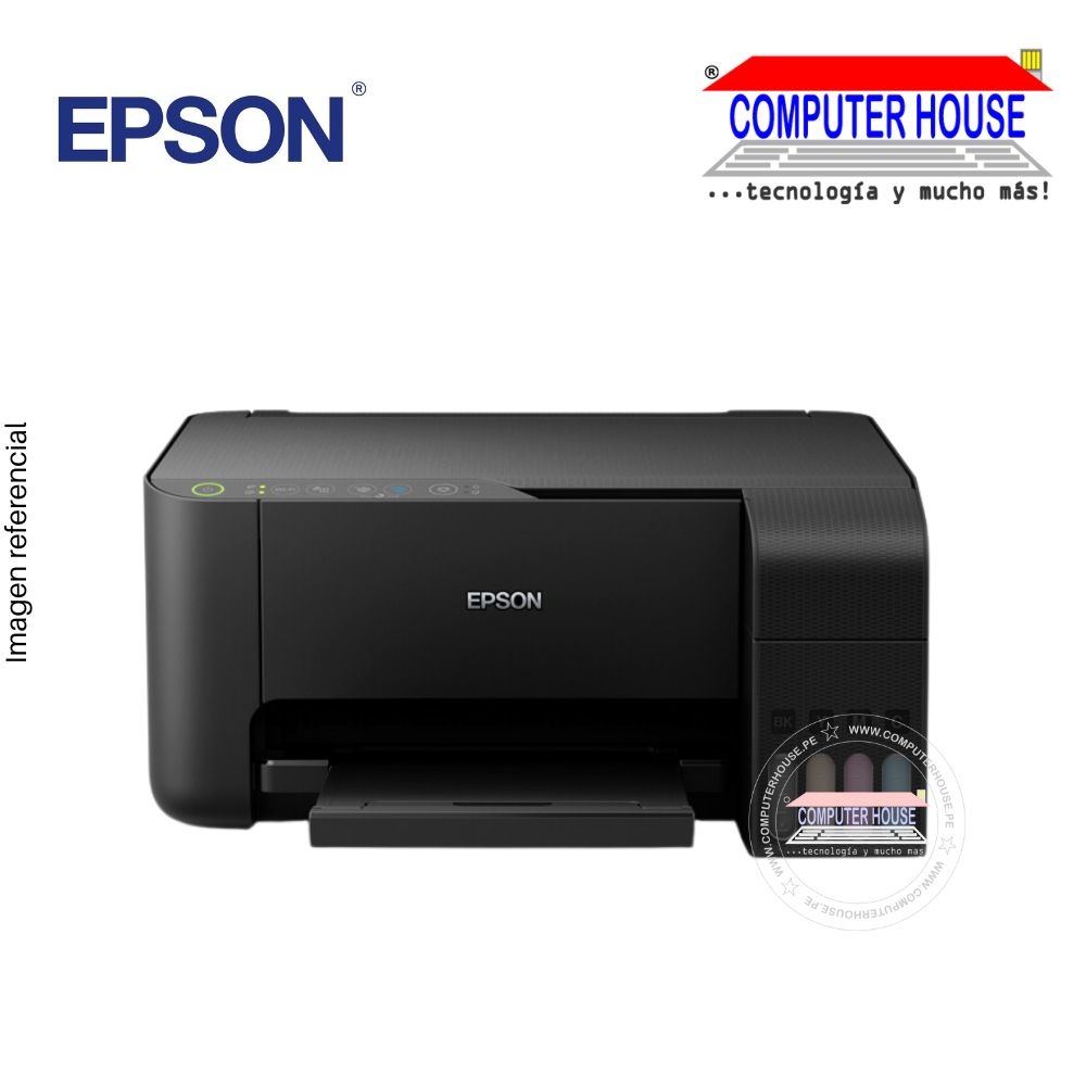 Impresora con Sistema Continuo EPSON EcoTank L3250, A4, Multifuncional (imprime, copia y escanea), USB/Wi-Fi.