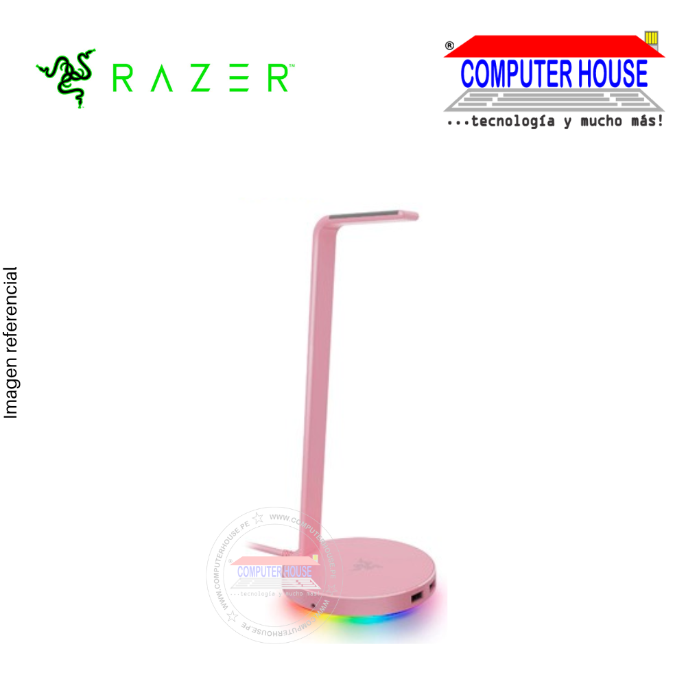 RAZER Base STATION V2 Chroma RGB USB 3.1 Hub Quartz para audífonos (RC21- 01510200-R3M1)