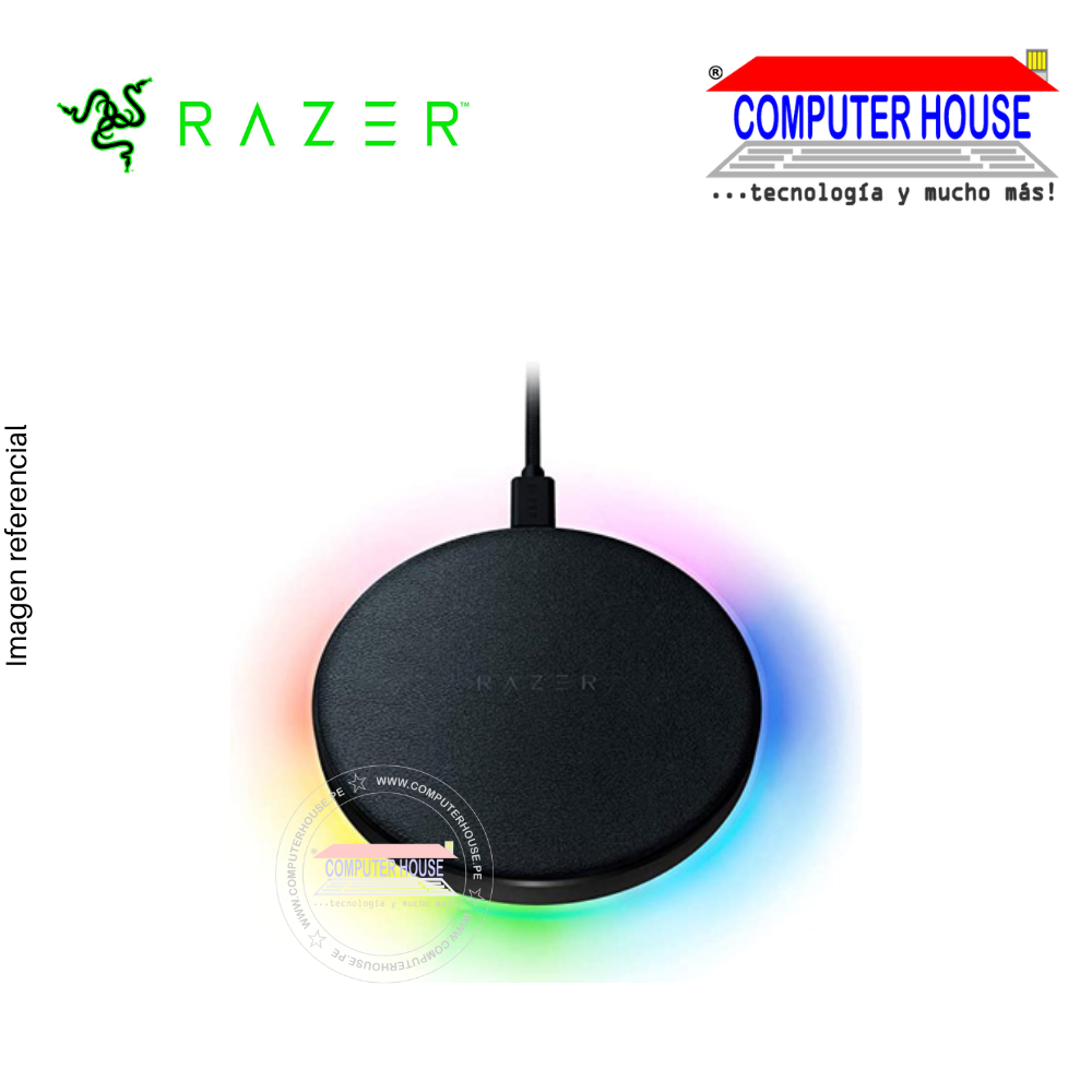 RAZER CARGADOR INALAMBRICO CHARGING PAD USB-C FAST CHARGE 10W CHROMA BLACK (RC21-01600100-R371)