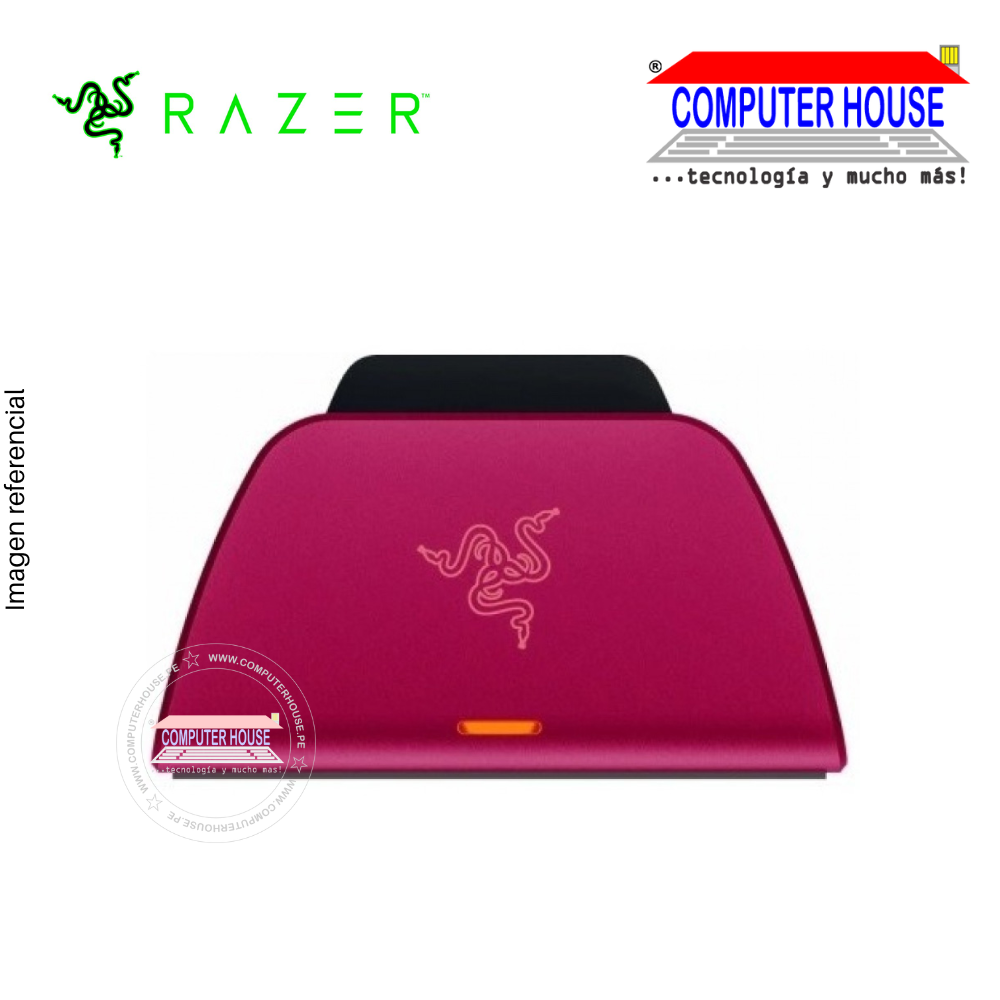 RAZER CARGADOR QUICK CHARGING STAND P/CONTROL PS5 USB-C 10W RED (RC21-01900300-R3U1)