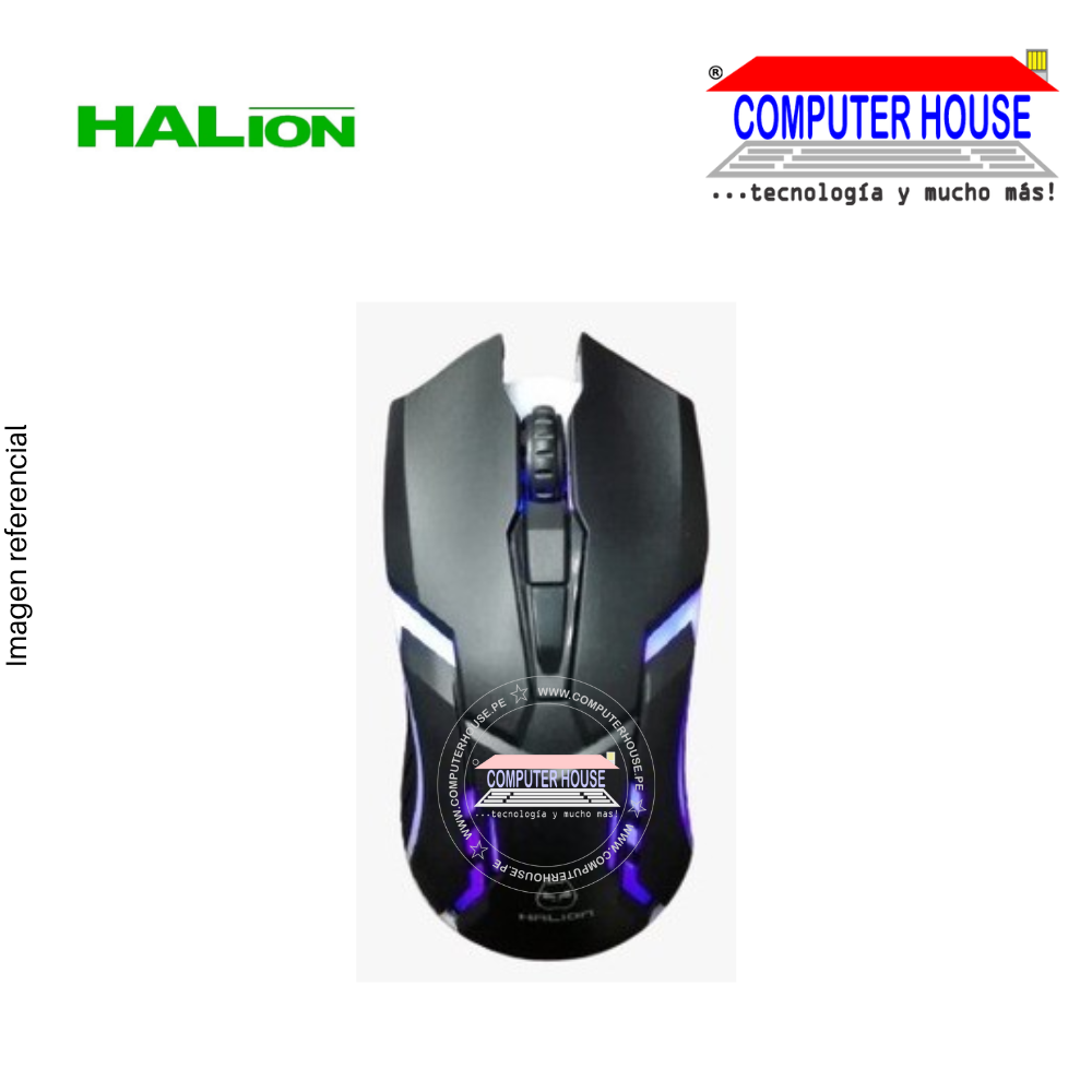 HALION Mouse alámbrico gamer Ohio HA-M203 conexión USB.