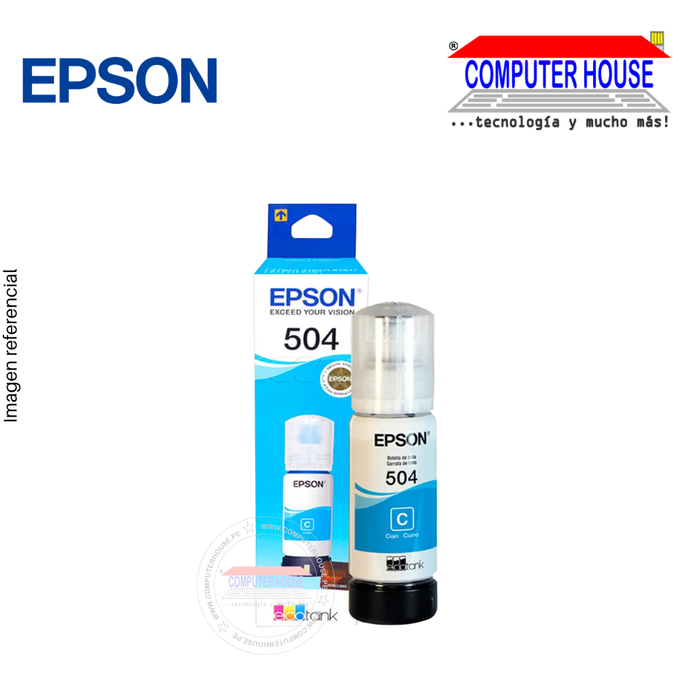 Tinta EPSON 504 Cyan 70ml (T504220)