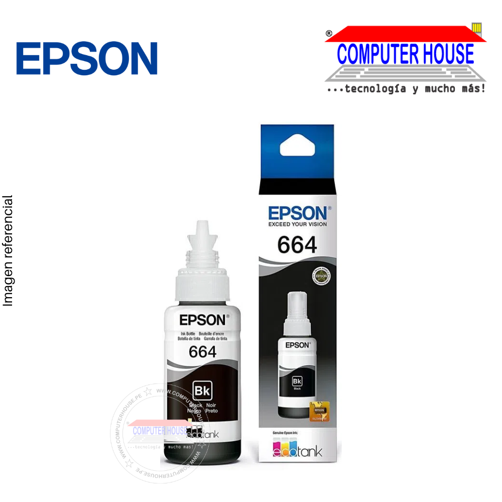 Tinta EPSON 664 Black 70ml (T664120)