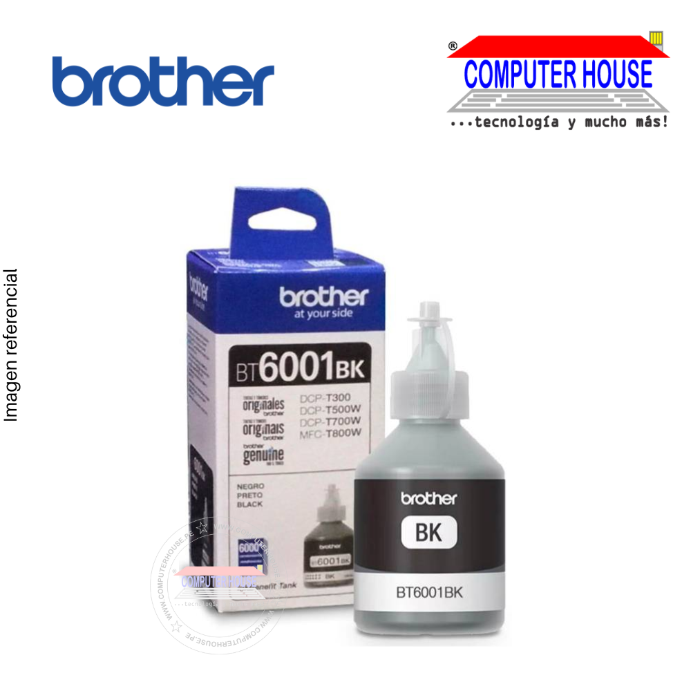 Tinta BROTHER BT6001BK Black 108ml