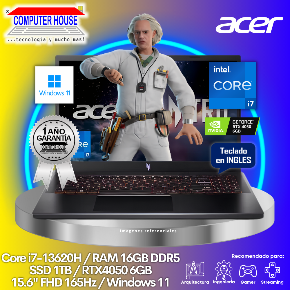 MSI Cyborg A13VF Laptop, Core i7-13620H, RAM 16GB DDR5, SSD 512GB, Video RTX4060 8GB, 14" FHD 144Hz, English Keyboard, Windows 11.