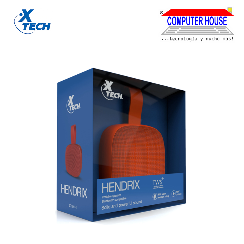 XTECH Hendrix XTS-614 Red Bluetooth Speaker