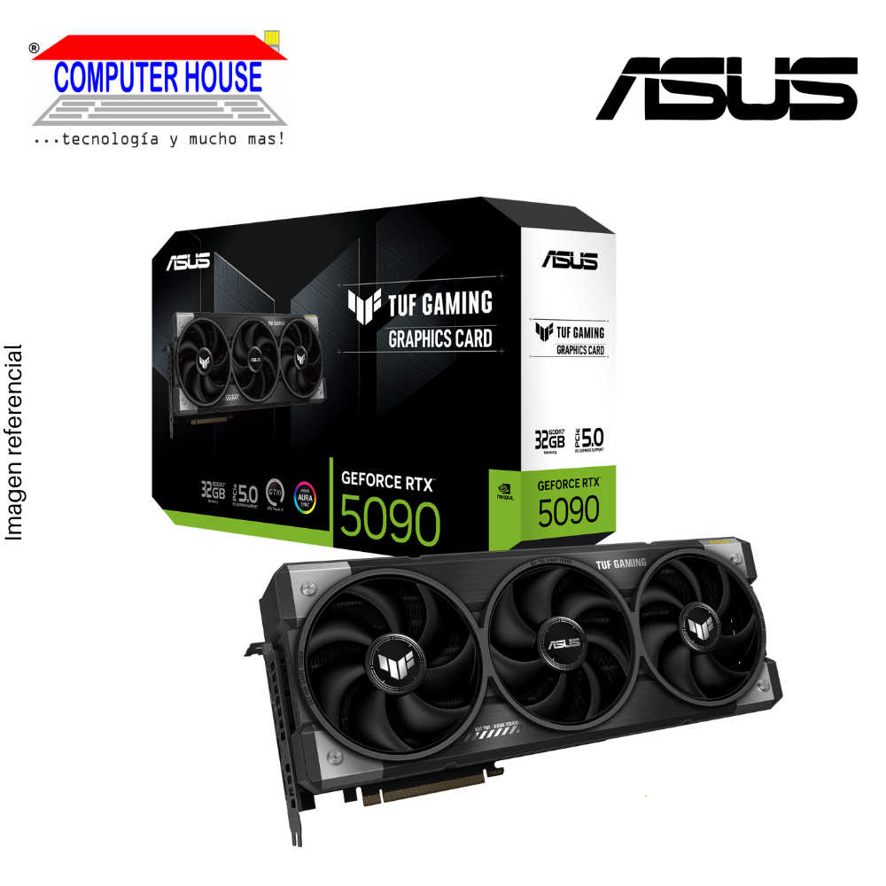 ASUS RTX5090 32GB Video Card, GDDR7, TUF Gaming, NVIDIA GeForce, 3xDisplayPort, 2xHDMI, PCI-e 5.0.
