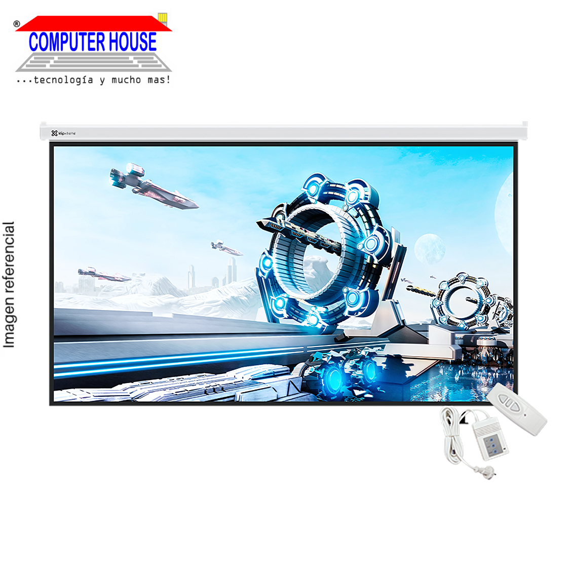 KLIPXTREME KPS-513 Wall Screen, Motorized, 120" size.