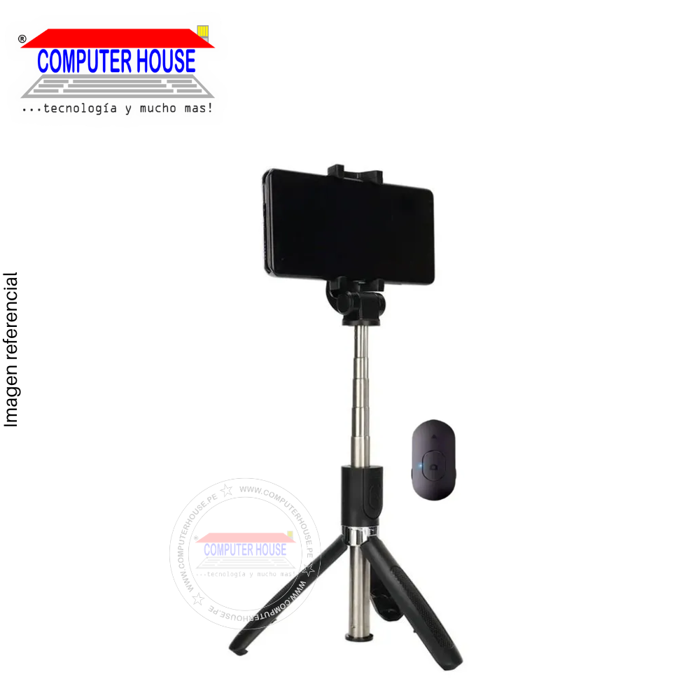 Palo Selfie con Bluetooth, Trípode Integrado, Control Remoto Inalámbrico, Extensible, Colores.