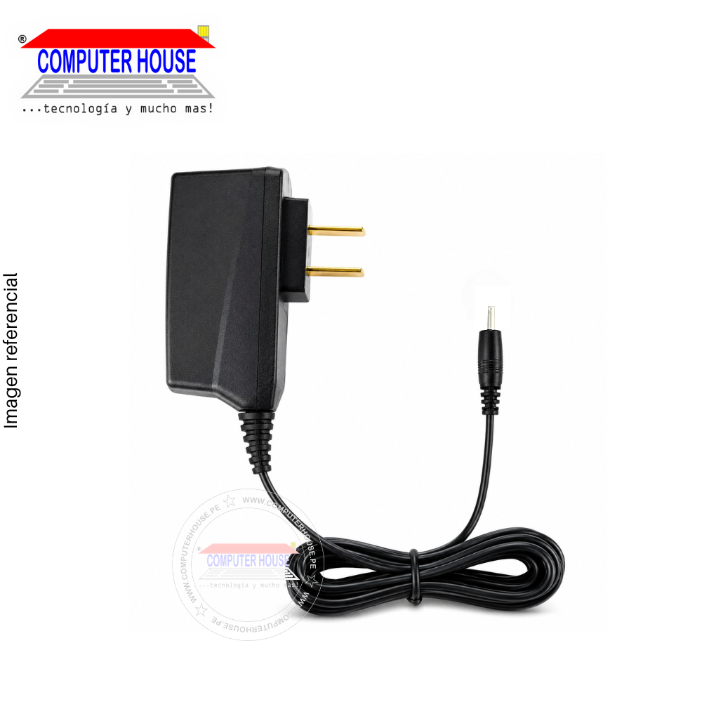 Adaptador de Corriente, Conector 9101 DC 3.5 x 1.35 mm, Salida 4.5V-9.5V, 800mA, Negro.
