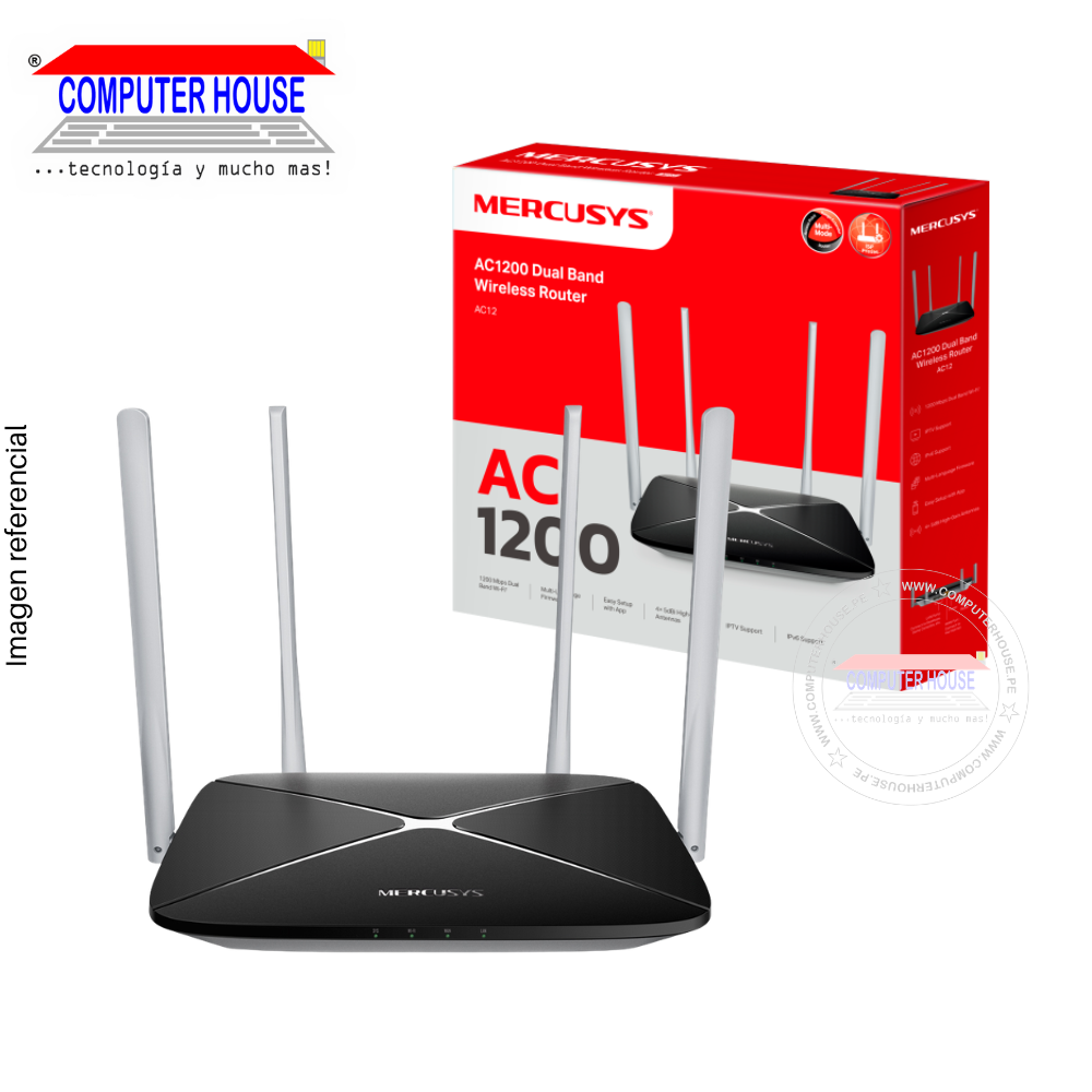 MERCUSYS MR80X Router, AX3000, Wi-Fi 6, Dual Band 2.4GHz (up to 574Mbps) and 5GHz (up to 2402Mbps)