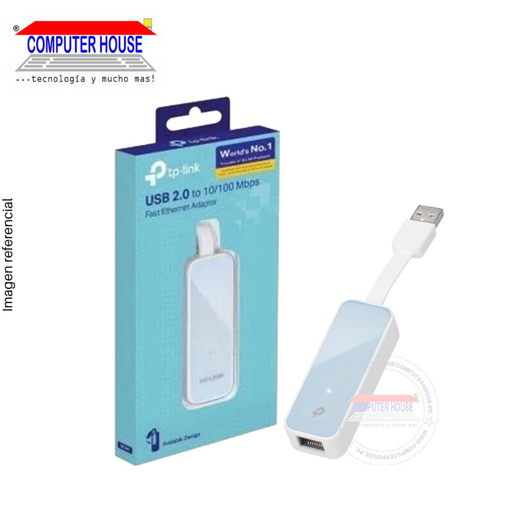 Adaptador de Red Ethernet TP-LINK TL-UE200, 10/100Mbps, USB-A, 2.0.