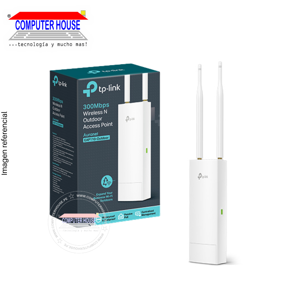 TP-LINK EAP110-Outdoor Access Point/Repeaters, 2.4GHz (up to 300Mbps), Outdoor.