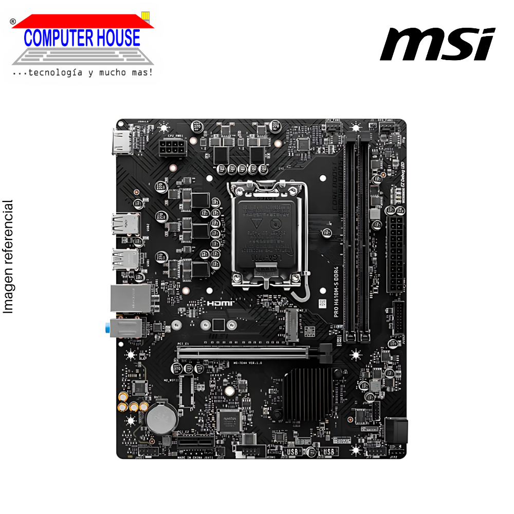 MSI PRO H610M-S DDR4 Motherboard, Intel H610 Chipset, LGA1700, mATX Supports 14th, 13th and 12th Generation Intel® Core™ Processors, Intel® Pentium® Gold and Celeron® Processors LGA 1700
