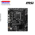 Motherboard MSI PRO H610M-S DDR4, Chipset Intel H610, LGA1700, mATX 	Compatible con procesadores Intel® Core™ de 14.ª, 13.ª y 12.ª generación, procesadores Intel® Pentium® Gold y Celeron® LGA 1700