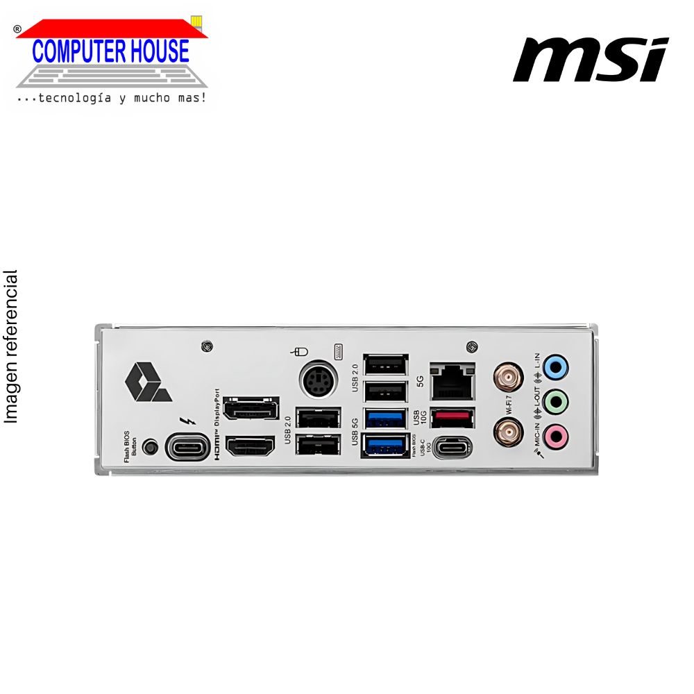 MotherBoard MSI PRO Z890-P WIFI, DDR5, ATX, Socket LGA1851, Soporta Procesadores de 14va, 13va y 12va Generación Intel.