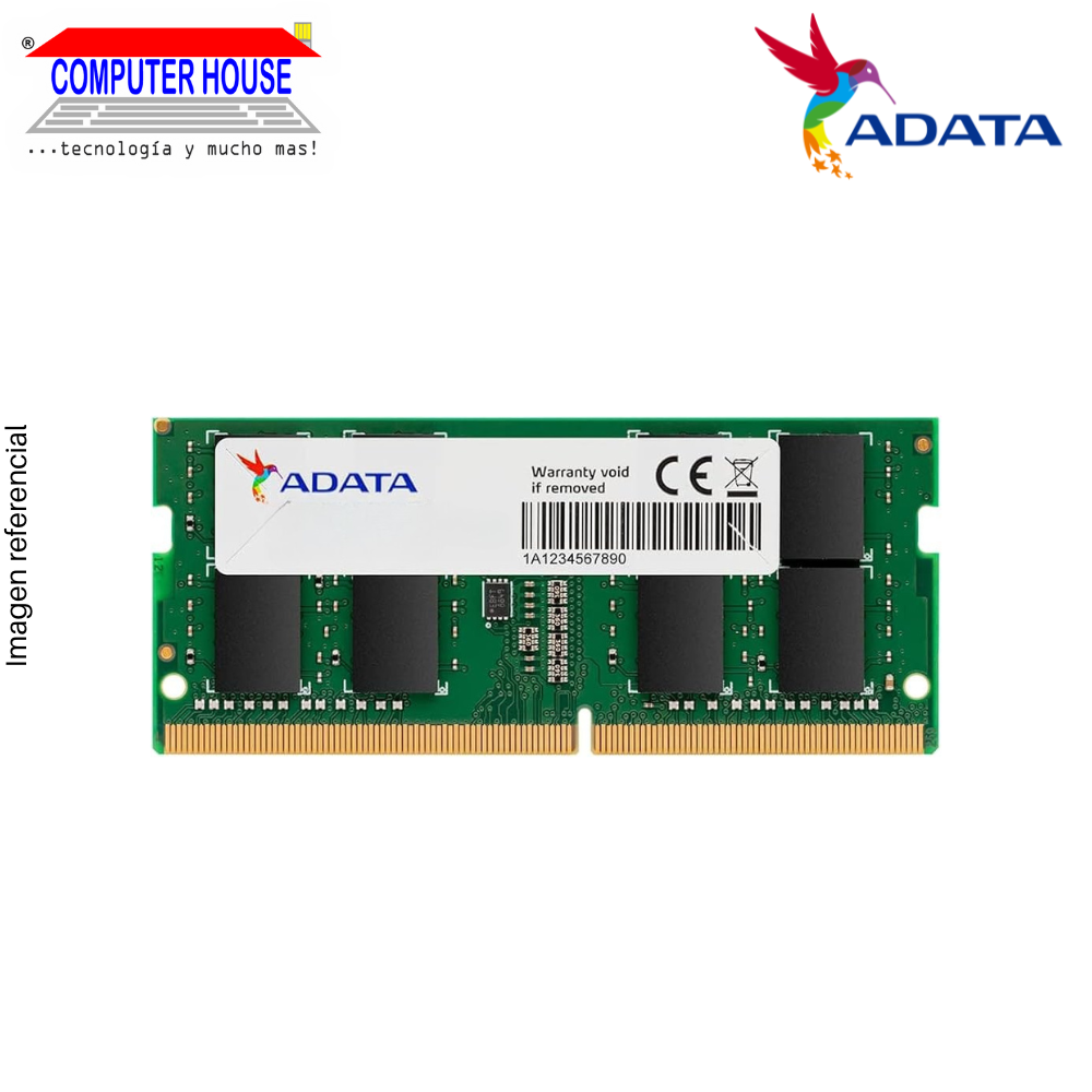 Memoria RAM DDR4 SODIMM Adata 16GB, 3200Mhz.