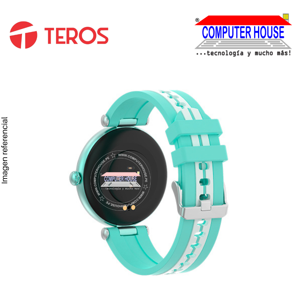 TEROS TE-8088 Smart Watch, 1.19'', Amoled, IP68, Bluetooth 5.1, Light Blue, SmartWatch.