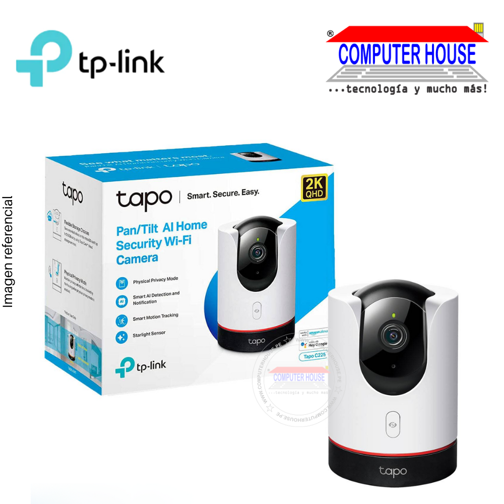 TP-LINK Camara IP TAPO C225 2K (2560 × 1440 PX) 2.4 GHz, WI-FI