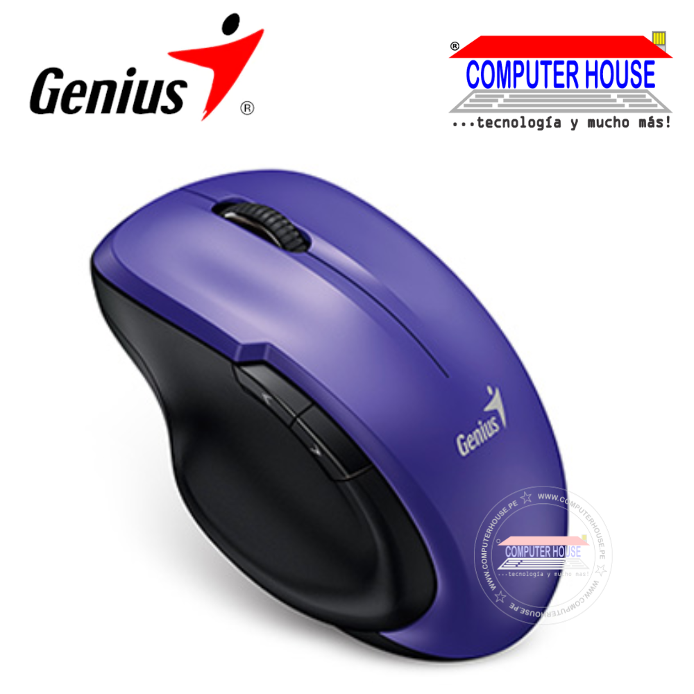GENIUS Mouse inalámbrico 8200S ERGO Silent Blueeye 5-BOT PURPLE (31030029402)