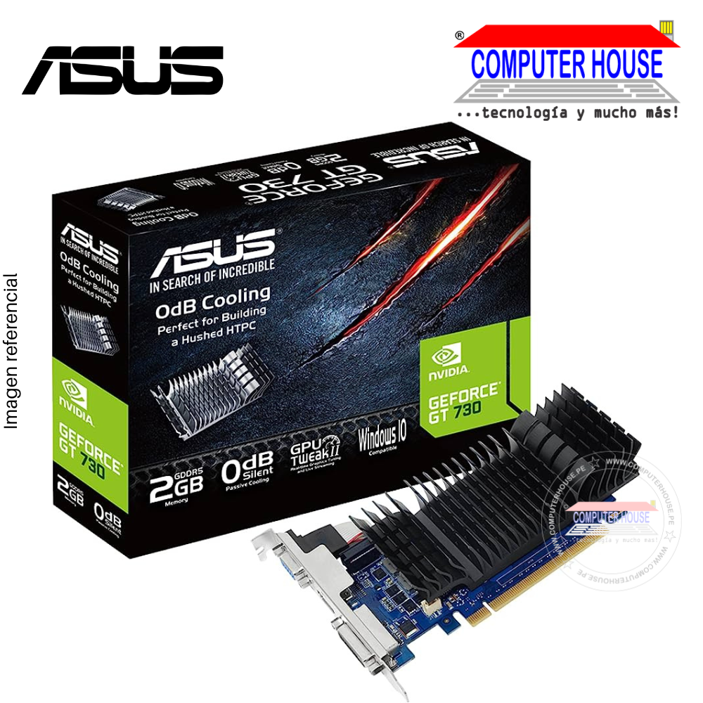 Tarjeta de video ASUS GT730 2GB, GDDR5 64 Bits HDMI/VGA/DVI,Nvidia GeForce