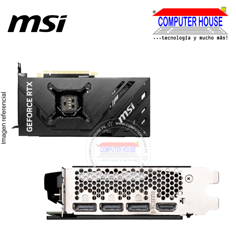 Tarjeta de video MSI RTX4070 12GB, VENTUS 2X 12G OC, GDDR6X, PCI-Express Gen 4.0, GeForce