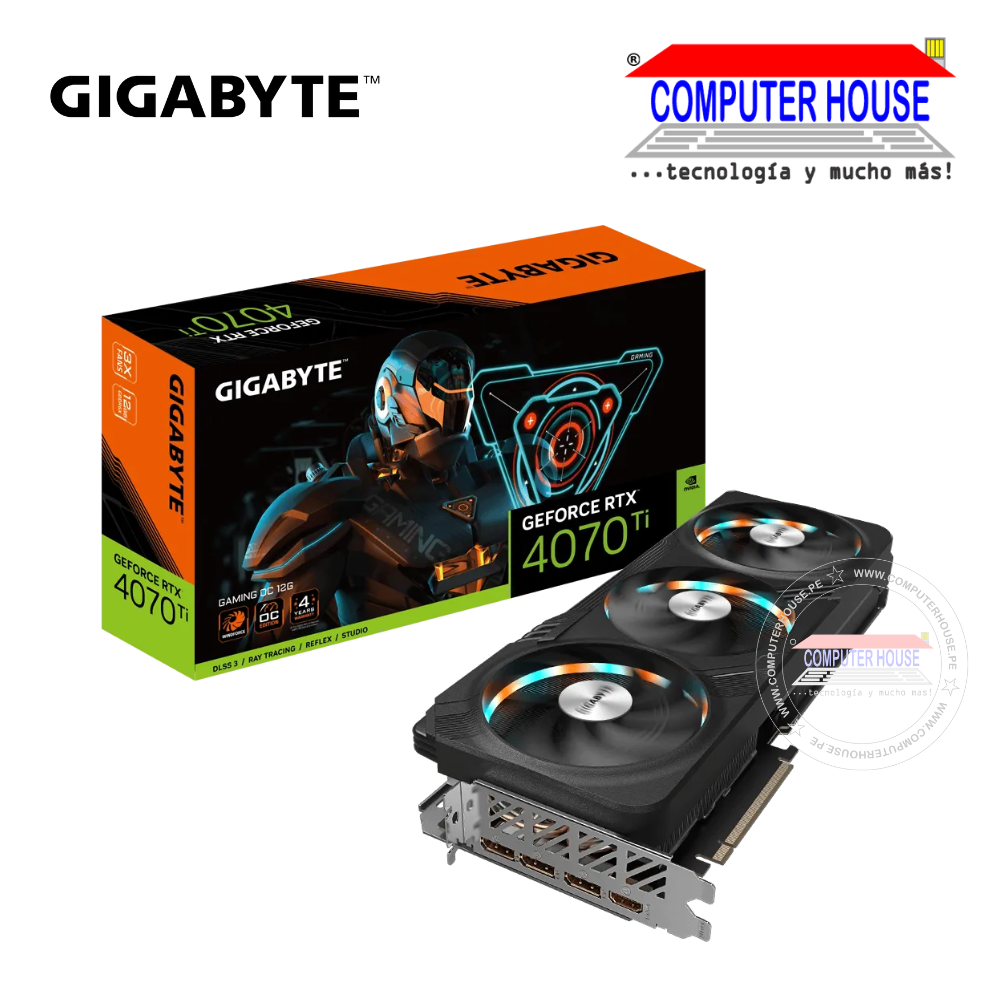 Tarjeta de video Gigabyte RTX­­4070Ti 12GB, GDDR6X, GAMING OC 12G, PCI-E 4.0, GeForce