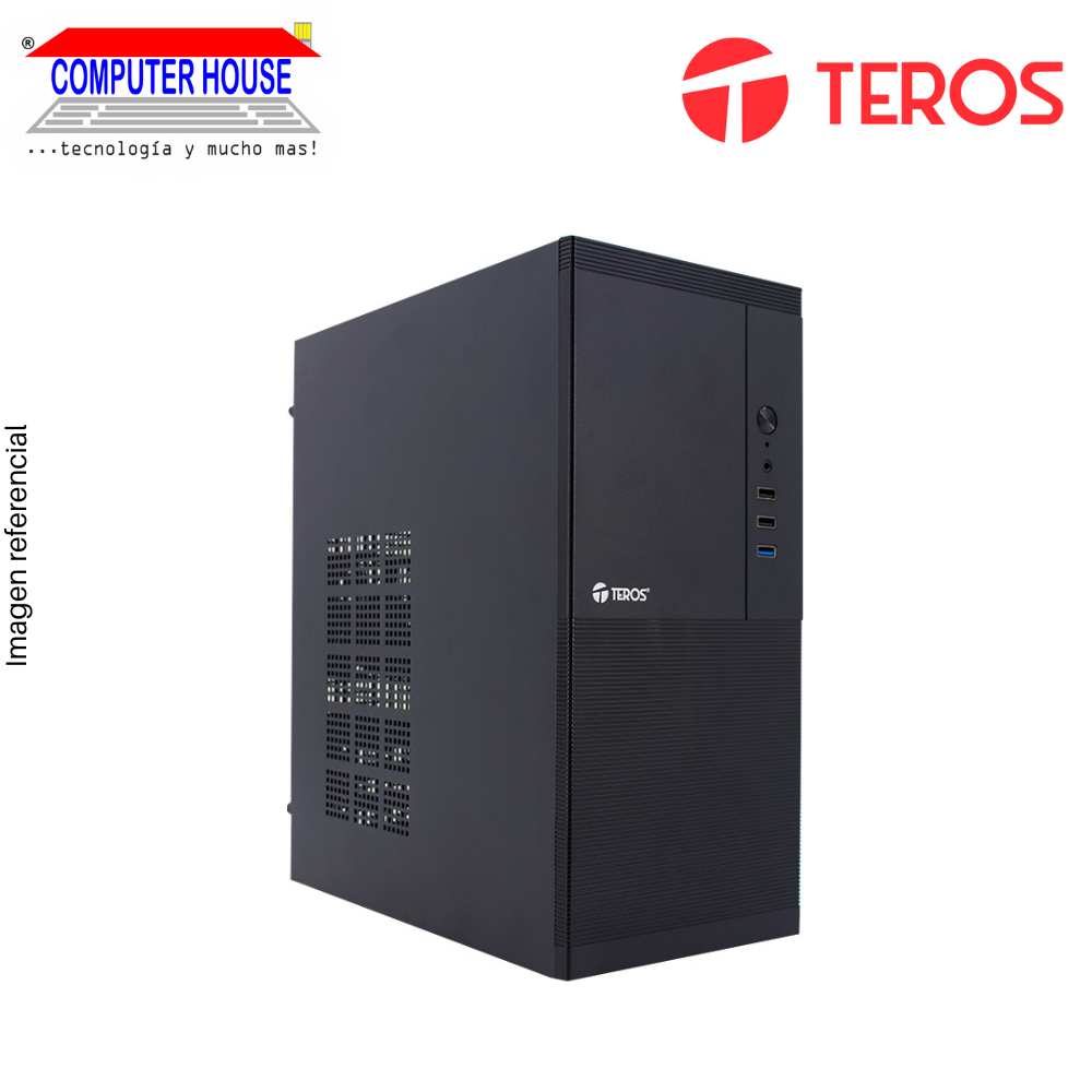 Case minitower Teros 1033S, M-ATX, 250 W, USB 3.0 / 2.0, audio HD, negro.