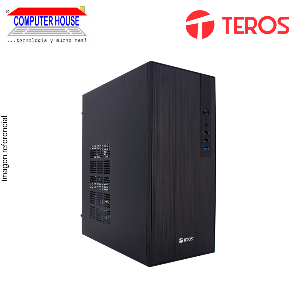 Case minitower Teros 1034S, M-ATX, 250 W, USB 3.0 / 2.0, audio HD, negro.