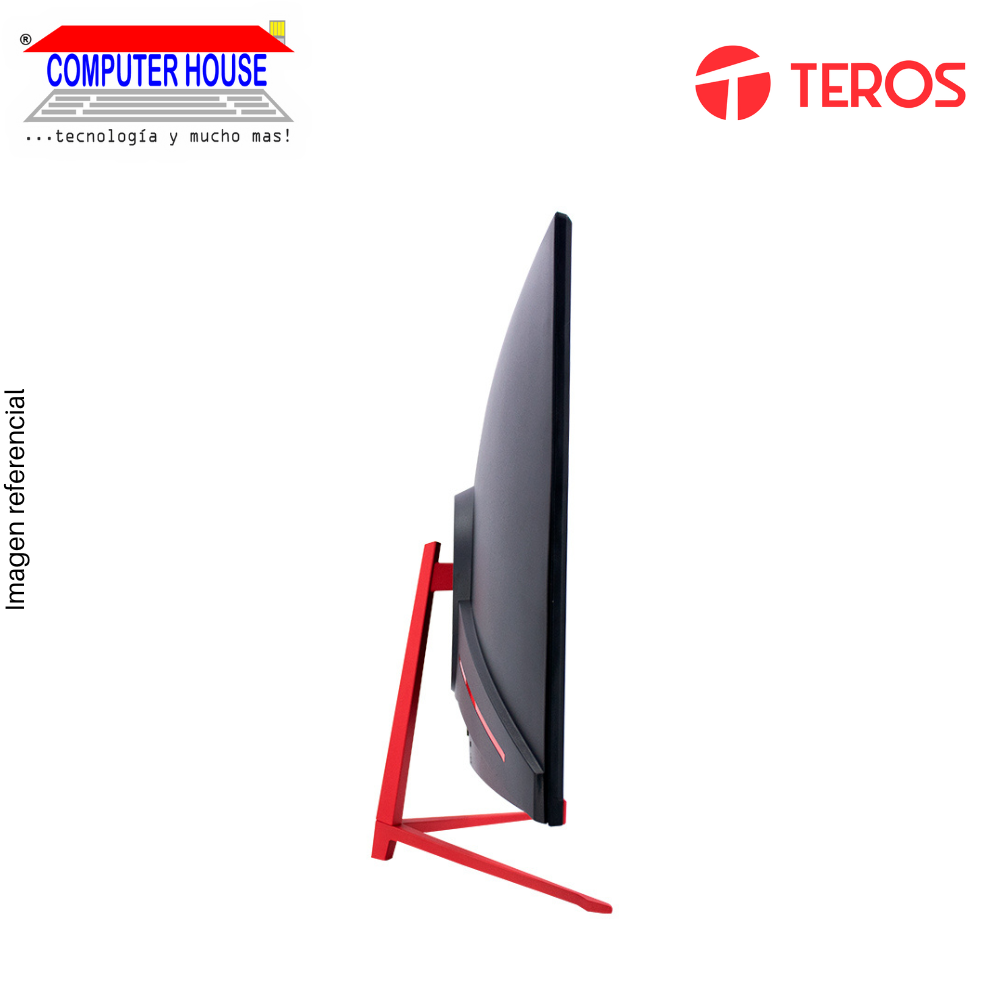 Teros 23.8" TE-2473G Gamer Monitor, Curved, 1920x1080 FHD, 180Hz, 1Ms, 1xHDMI/1xVGA/1xAudio/1xUSB Ports. 