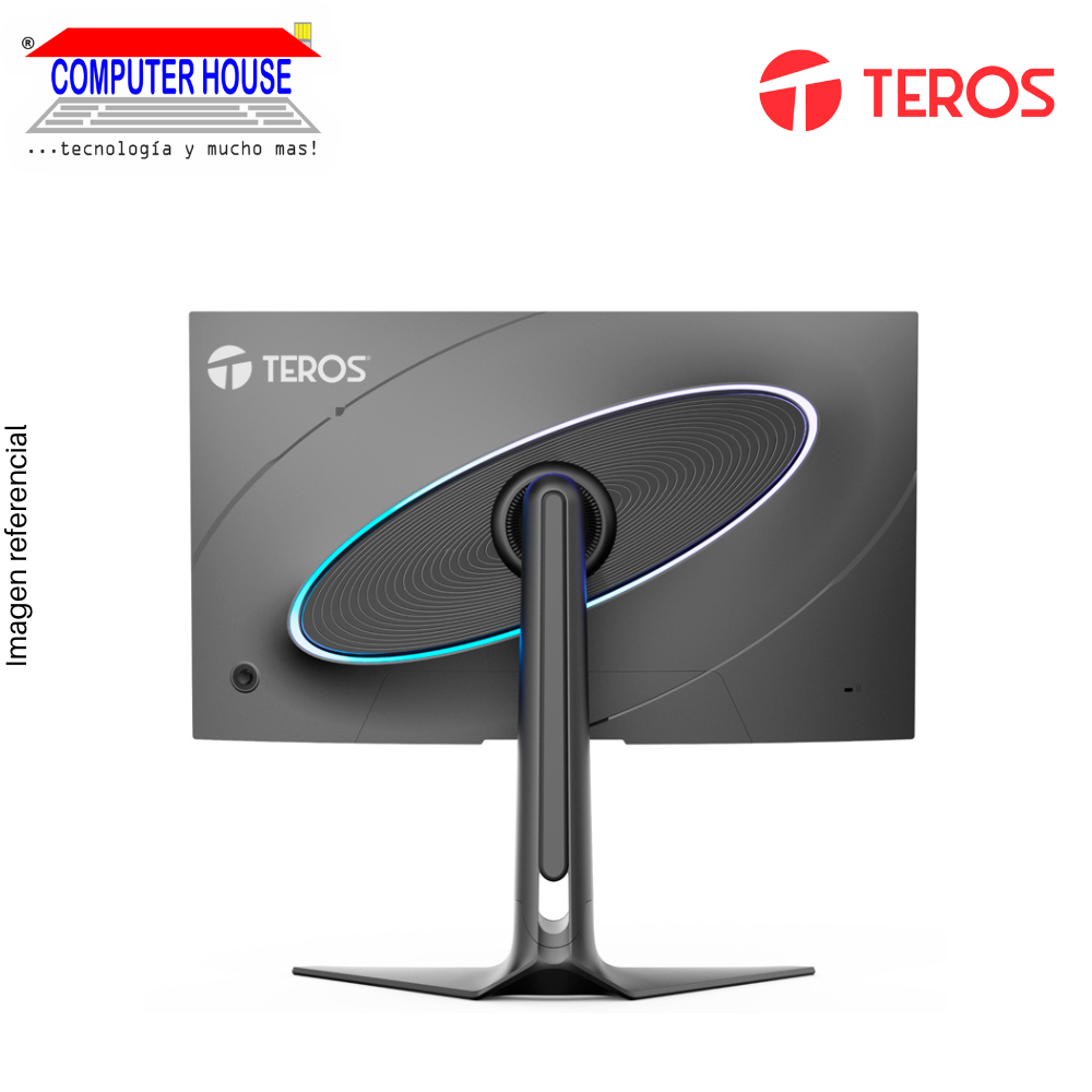 Monitor Teros 27" TE-2753G, Flat (plano), 2560x1440 QHD, 180Hz, 1Ms, Pivot, Puertos 1xHDMI/1xVGA/1xAudio.