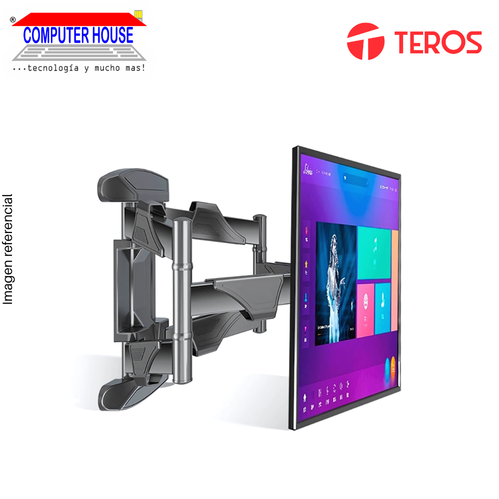 Teros TE-7112 Retractable TV Rack, Sizes 32-75", Fixed TV Position, Supports up to 36kg. 