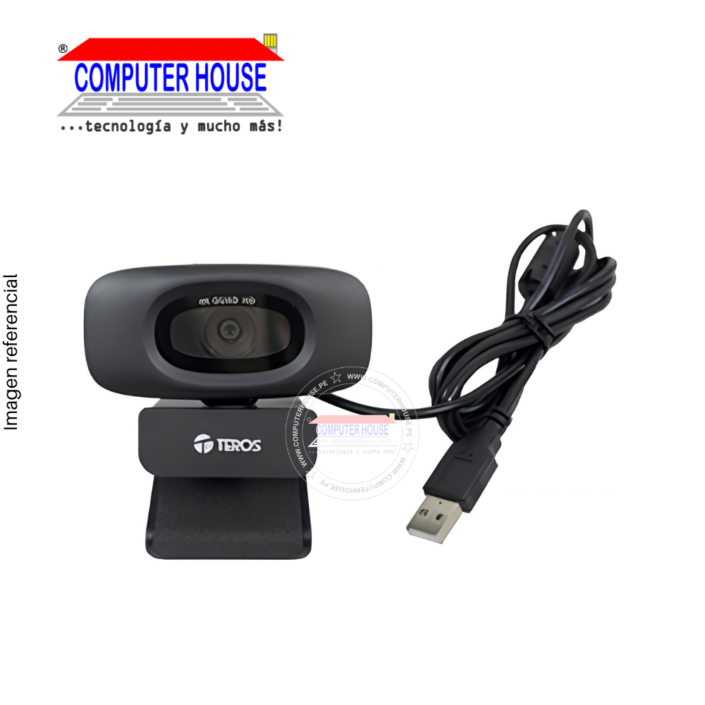 TEROS TE-9072 Webcam, 2K, W/Microphone, USB 2.0. 