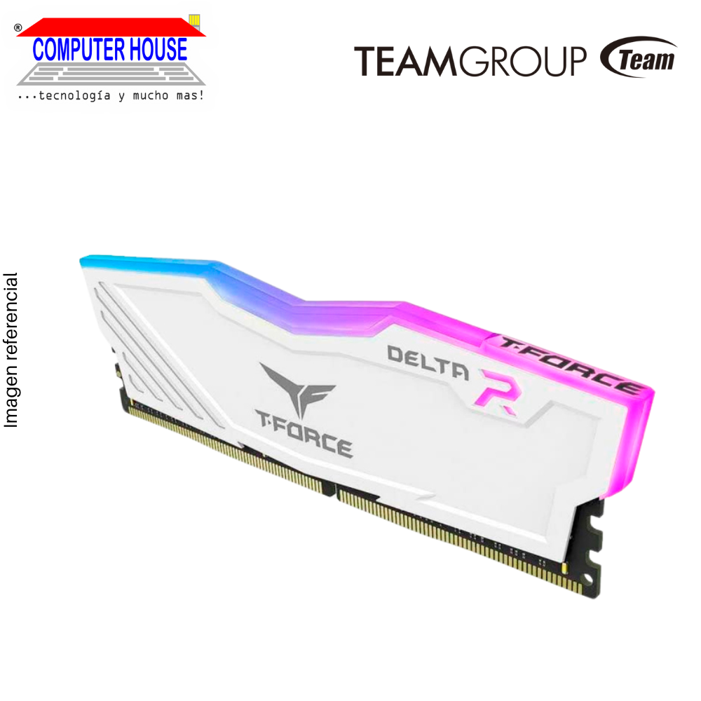 TeamGroup DDR4 DIMM RAM Memory 8GB, 3200MHz, T-Force, Delta, RGB, CL-16, 1.35V. 